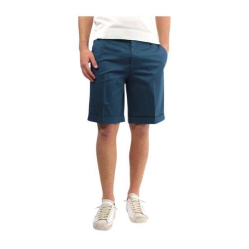 Blauwe Bermuda Shorts Regular Fit Rits Michael Coal , Blue , Heren