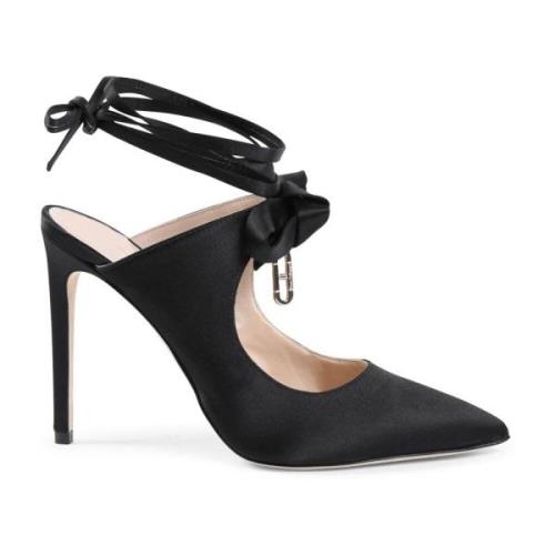 Elegante Satijnen Muiltjes Hakken Dee Ocleppo , Black , Dames