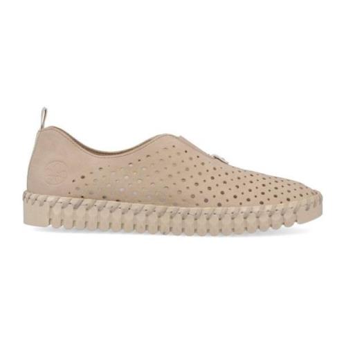 Beige Sneakers voor Vrouwen Rieker , Beige , Dames