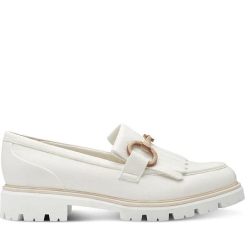 Witte Loafers voor Vrouwen Marco Tozzi , White , Dames