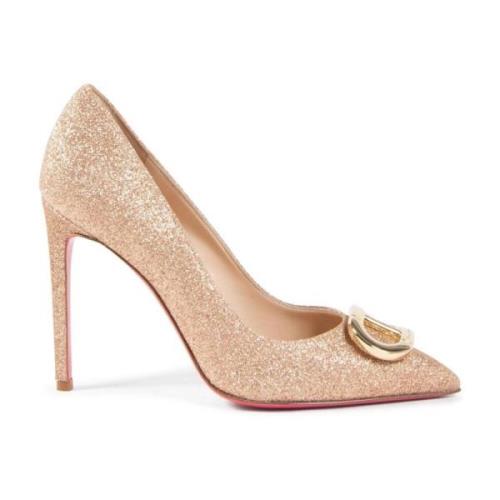 Glitter Logo Fairy Pump Dee Ocleppo , Beige , Dames