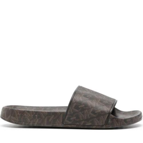 Bruine Slide Slippers voor Vrouwen Michael Kors , Brown , Dames