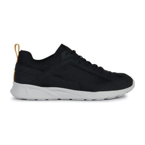 Zwarte Sanzio Sneakers voor Mannen Geox , Black , Heren