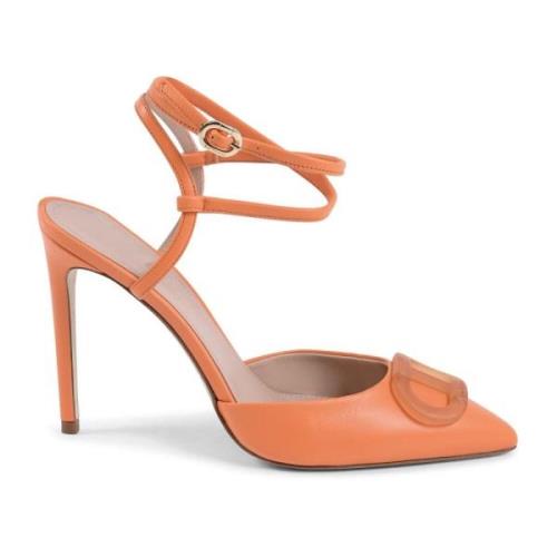 Oranje Lace-Up Stiletto Pump Dee Ocleppo , Orange , Dames