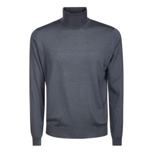 Grijze Merino Wol Turtleneck Sweater Hindustrie , Gray , Heren