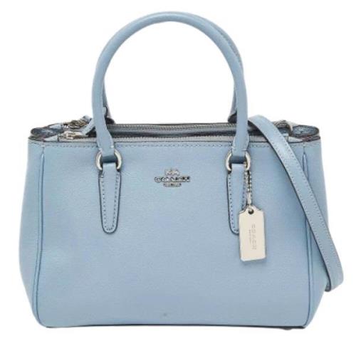 Pre-owned Leather totes Coach Pre-owned , Blue , Dames