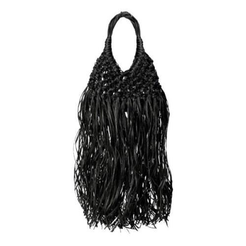 Rafia Franje Tas Hibourama , Black , Dames