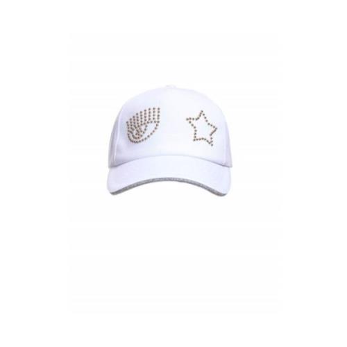 Eye Star Baseballpet met studs Chiara Ferragni Collection , White , Un...