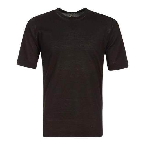 Zwarte Crewneck Katoenen T-Shirt Hindustrie , Black , Heren