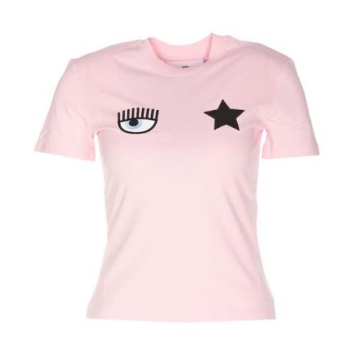 Eye Star Crop T-shirt Grafische Print Chiara Ferragni Collection , Pin...