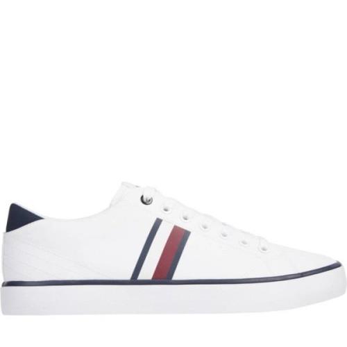 Strepen Mesh Vrijetijdssneakers Wit Tommy Hilfiger , White , Heren