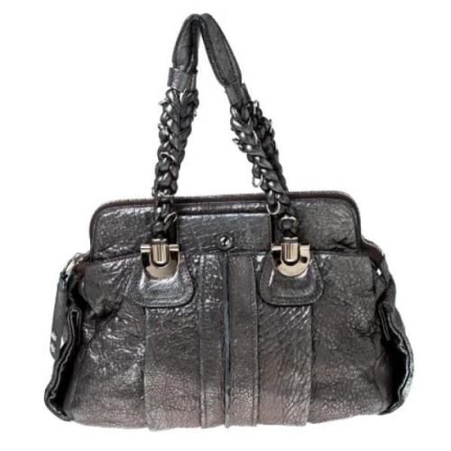 Pre-owned Leather shoulder-bags Chloé Pre-owned , Gray , Dames