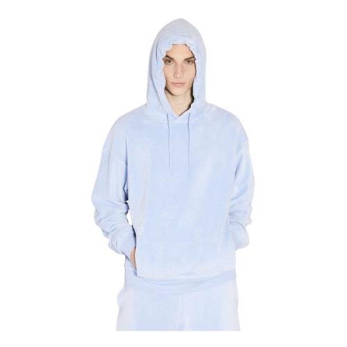 Terry Cloth Hooded Sweatshirt Martine Rose , Blue , Heren