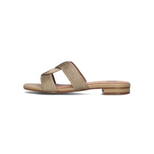 Camel Cut Out Slipper Bibi Lou , Brown , Dames