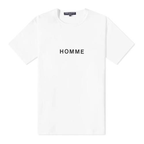 Stijlvol Wit T-shirt voor Mannen Comme des Garçons , White , Heren