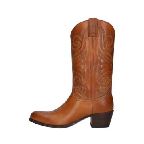 Cowboylaarzen met vlammenstiksels Sendra , Brown , Dames