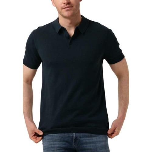 Heren Polo's & T-shirts Knit Polo With Chestprint Pure Path , Blue , H...