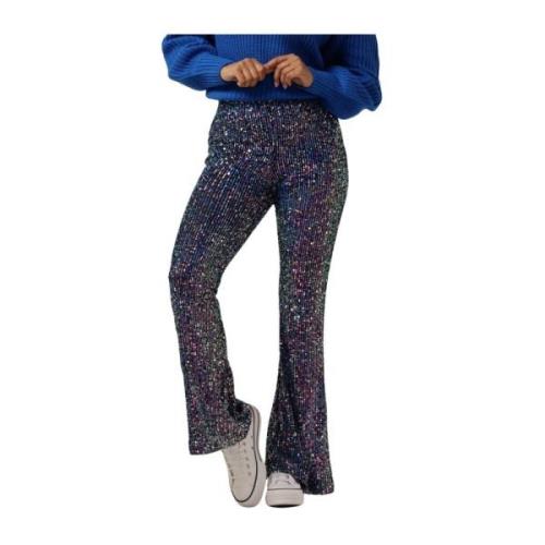 Sequins Flare Broek Colourful Rebel , Multicolor , Dames