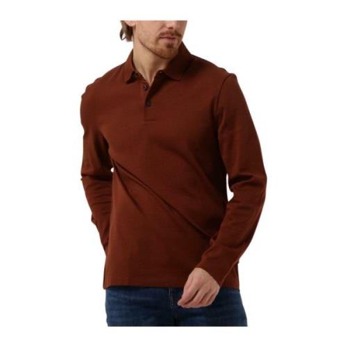 Heren Polo T-shirts Pleins 31 Hugo Boss , Brown , Heren