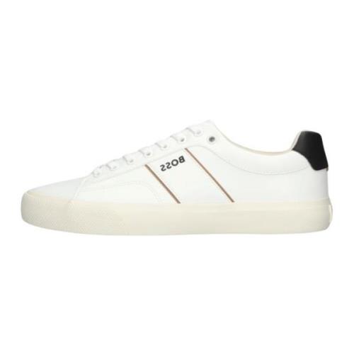 Heren Lage Sneakers Aiden_tenn Hugo Boss , White , Heren