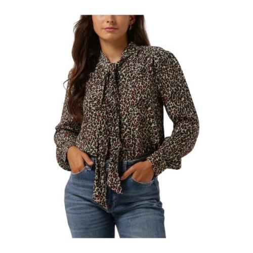 Groene Stropdas Hals Blouse Shirt Scotch & Soda , Multicolor , Dames