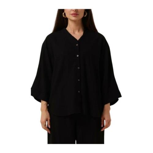 Dames Blouses Mschjovene Ginia 3/4 Shirt Moss Copenhagen , Black , Dam...