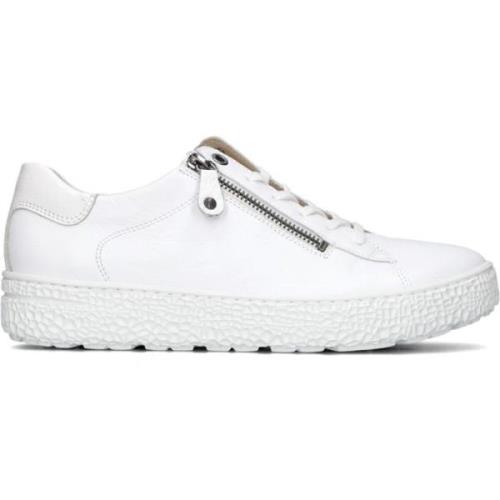 Witte Sneakers met Rits Hartjes , White , Dames