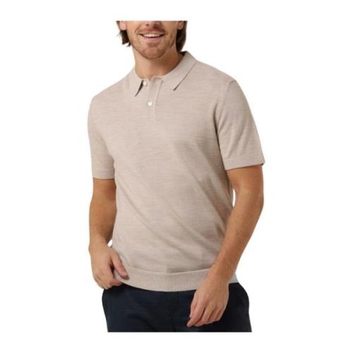 Heren Polo & T-shirt Slhtown Gebreid Selected Homme , Beige , Heren