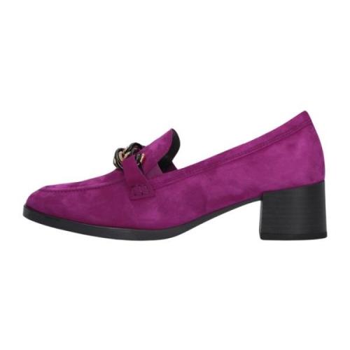 Paarse Suède Loafers voor Dames Gabor , Purple , Dames