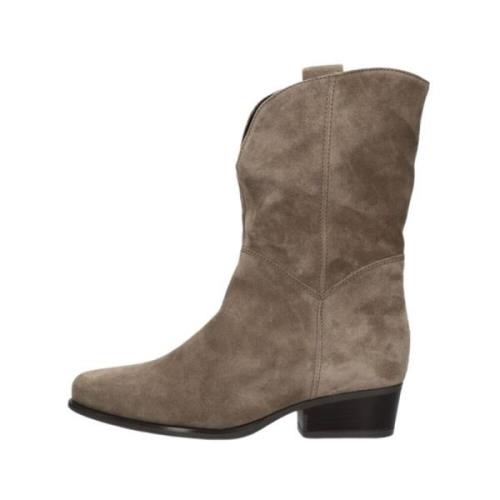 Taupe Suède Western Stijl Laarzen Gabor , Brown , Dames