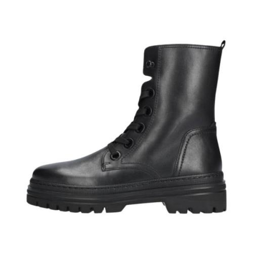 Dames Combat Boots Stijlvol Zwart Gabor , Black , Dames