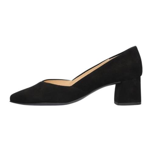 Elegante Zwarte Suède Pump 3740 Paul Green , Black , Dames