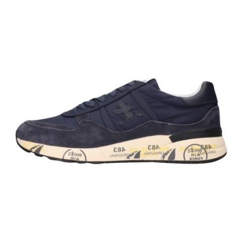 Blauwe Suède Sneaker Landeck Premiata , Blue , Heren