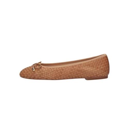 Camelgevlochten Ballerina's Inuovo , Brown , Dames