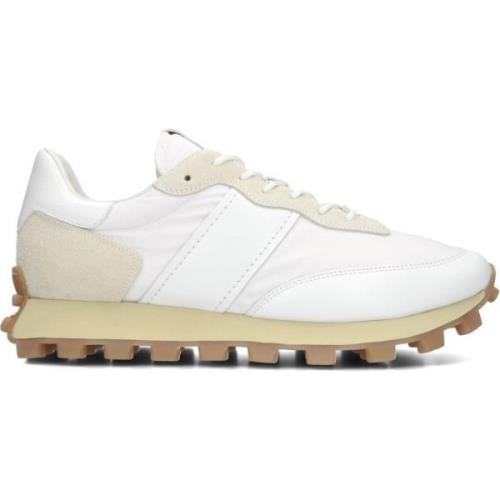 Witte Leren Sneakers met Suède Accenten Tod's , White , Heren