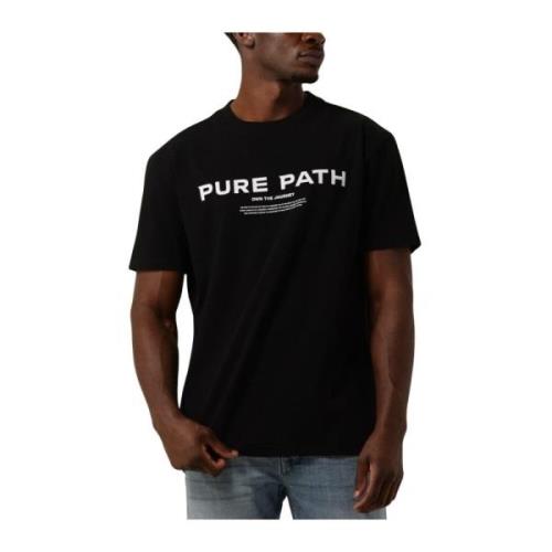 Heren Polo & T-shirt met Front Print Pure Path , Black , Heren