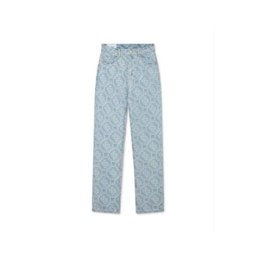 Monogram Jacquard Jeans Blauw Casablanca , Blue , Heren