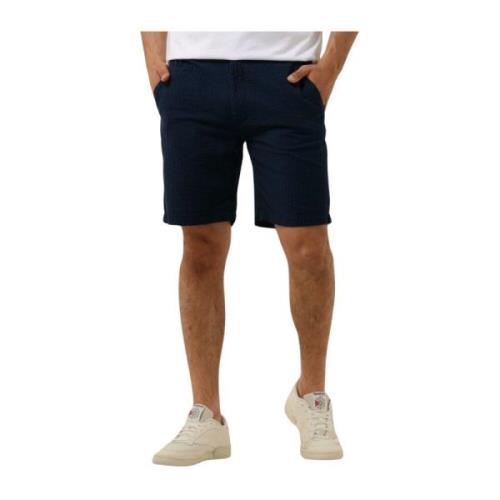 Blauwe Seersucker Zomer Shorts Butcher of Blue , Blue , Heren