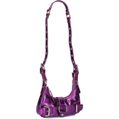 Paarse Metallic Schoudertas Palma Núnoo , Purple , Dames