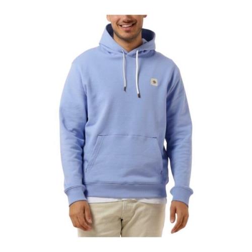 Blauwe Logo Hoodie Essential Stijl Scotch & Soda , Blue , Heren