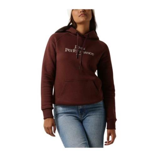 Dames Original Hood Sweater Peak Performance , Red , Dames