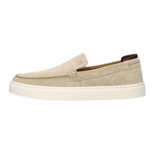 Beige Suède Casual Loafers Tommy Hilfiger , Beige , Heren