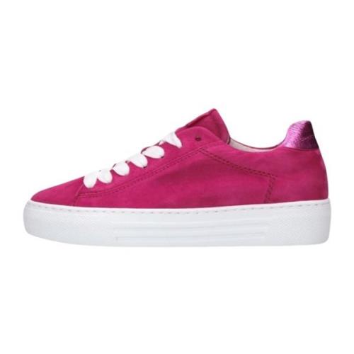 Roze Lage Sneakers met Plateau Gabor , Pink , Dames