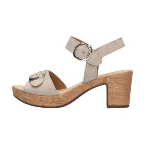 Taupe Sandaal 764.1 Stijlvol Comfort Gabor , Beige , Dames