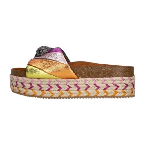 Kleurrijke Flatform Slippers Eye-Catcher Kurt Geiger , Multicolor , Da...