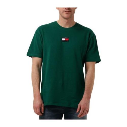 Heren Polo & T-shirt Badge Tee Tommy Jeans , Green , Heren