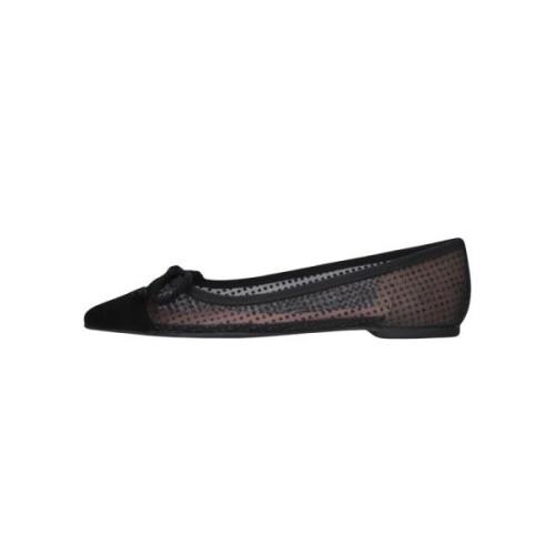 Zwarte Mesh Ballerina's Pretty Ballerinas , Black , Dames