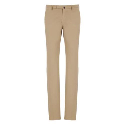 Beige Katoenen Slim Fit Broek Incotex , Beige , Heren