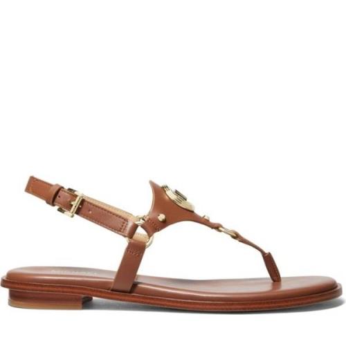 Bruine Thong Platte Sandalen Michael Kors , Brown , Dames