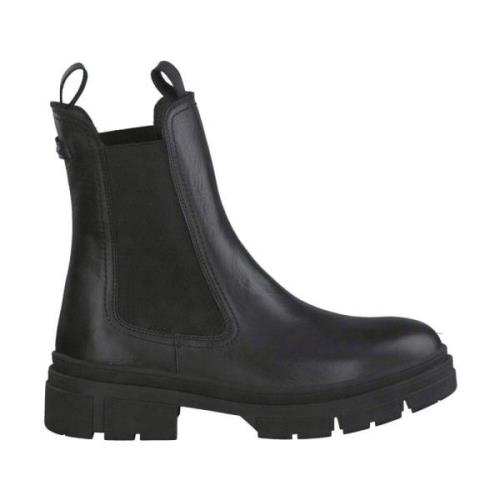 Zwarte gesloten booties voor dames Tamaris , Black , Dames